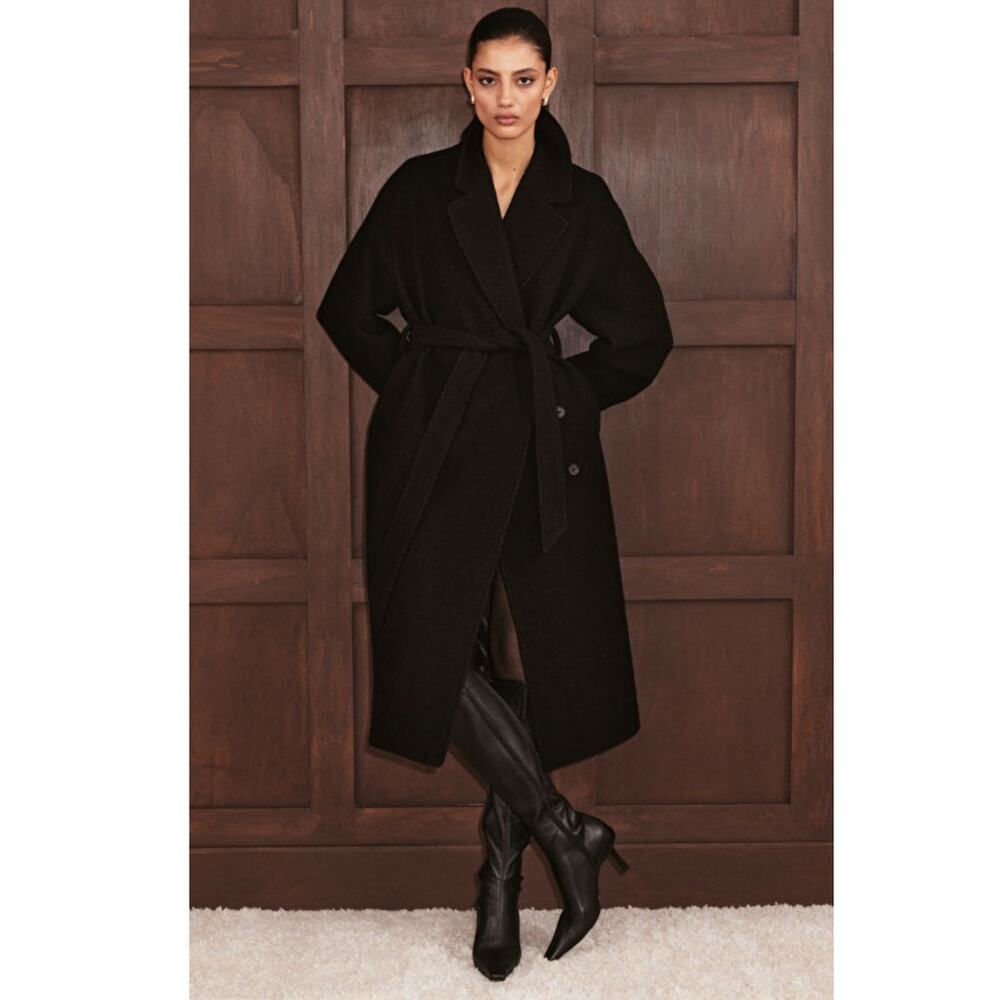 NEW & Other Stories Voluminous Belted Wool Wrap Coat Size US/Medium